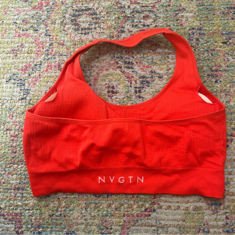 NVGTN Red Halter Bra Size Large
